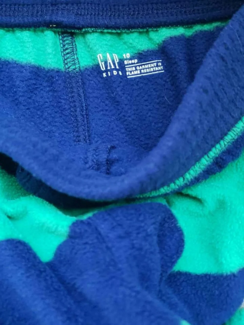 GAP Striped Sweatpants in Navy, Light Blue & Green